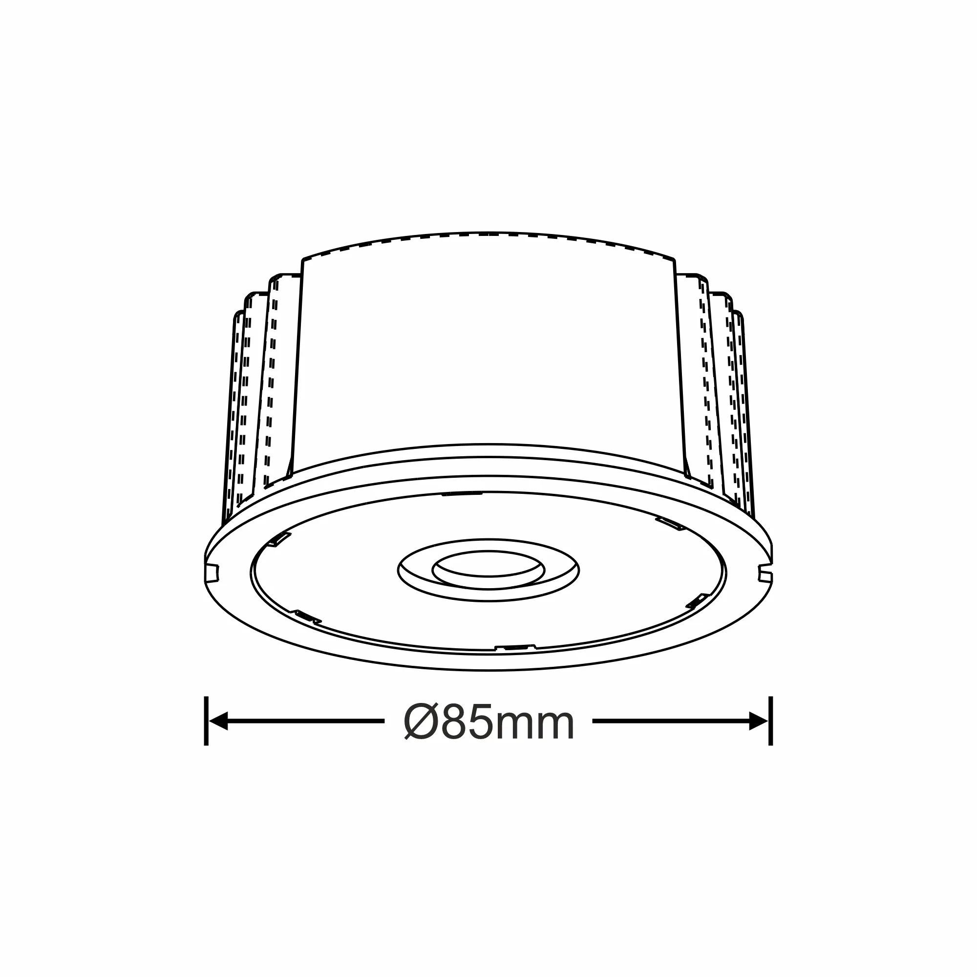 Blenza 26-WH Recessed Ceiling Luminaires Dlux Round Recess Ceiling
